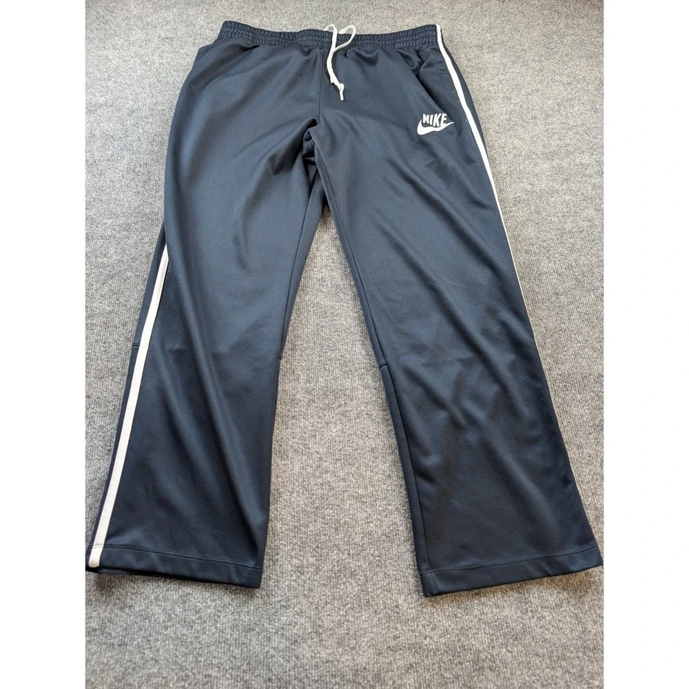 Nike Sportswear Mens 3XL Track Pants Navy Blue White Striped Sweatpants Big Tall